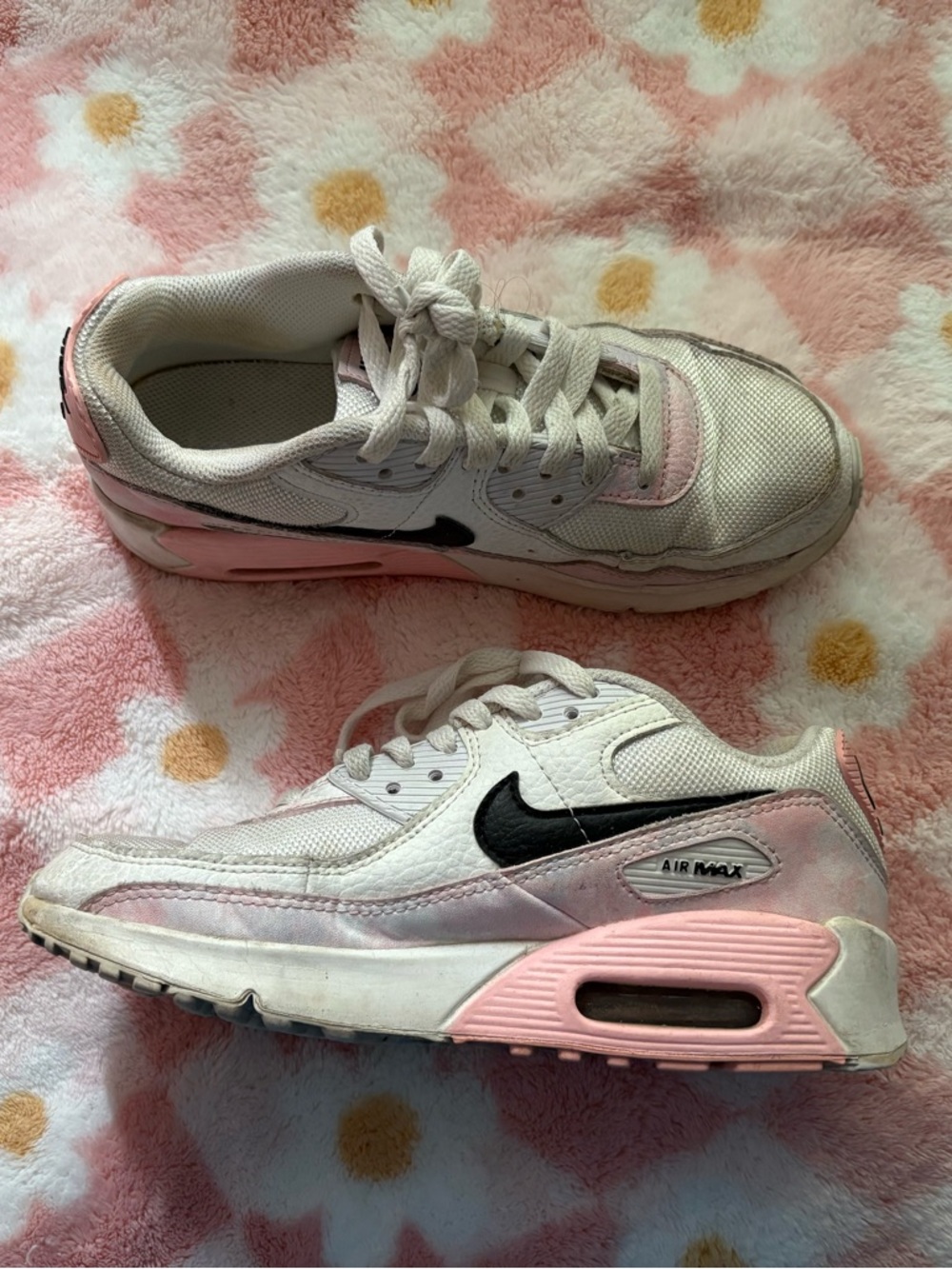 Nike White, Pink & Black Air Max Sneakers